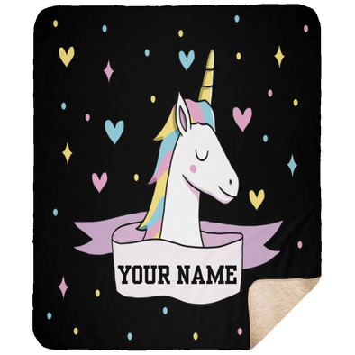 Limited Edition Personalized Unicorn Heart Blanket