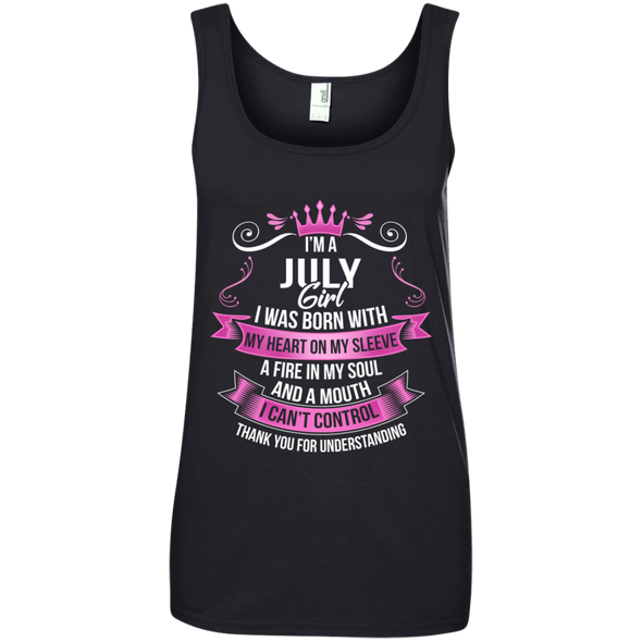 Newly Launched **July Girl Born With Heart On Sleeve** Shirts & Hoodies