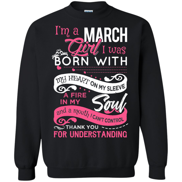 Limited Edition **Heart & Soul Of March Born Girl** Shirts & Hoodies
