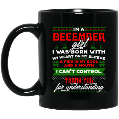 Limited Edition Christmas December Girl Black Mug