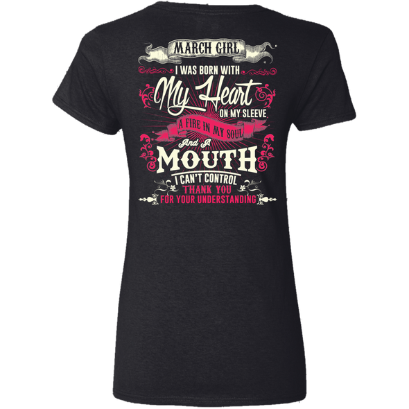 Pink Edition **March Born Girl** Back Print Shirts & Hoodies