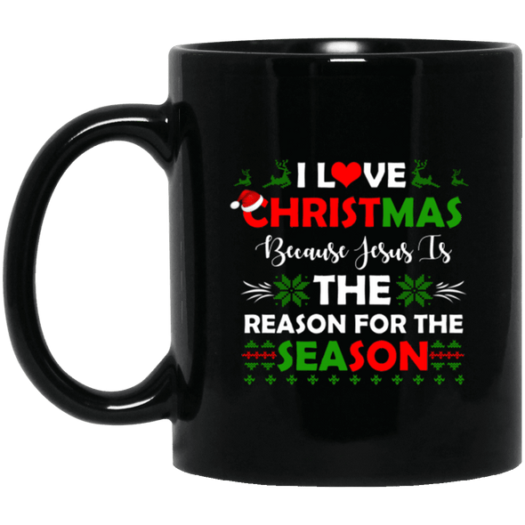Limited Edition Christmas Reason For The Season Black Mug