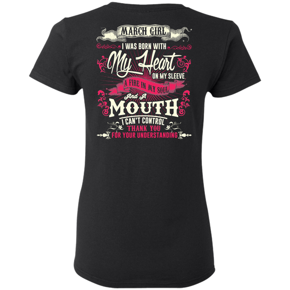 Pink Edition **March Born Girl** Back Print Shirts & Hoodies