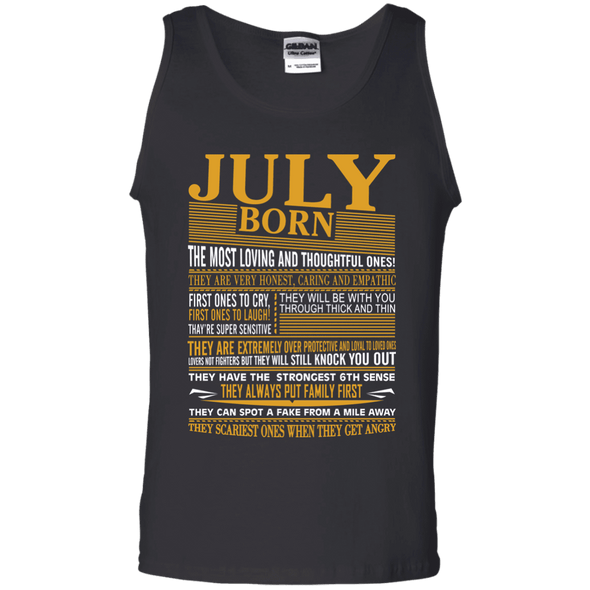 Limited Edition Born In July Shirts - Not Available In Stores G220 Gildan 100% Cotton Tank Top