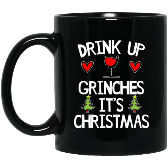 Limited Edition Christmas Drink Up Black Mug