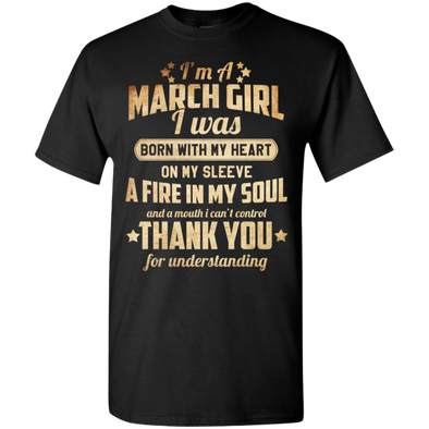 Newly Published **March Girl With Heart & Soul** Shirts & Hoodies