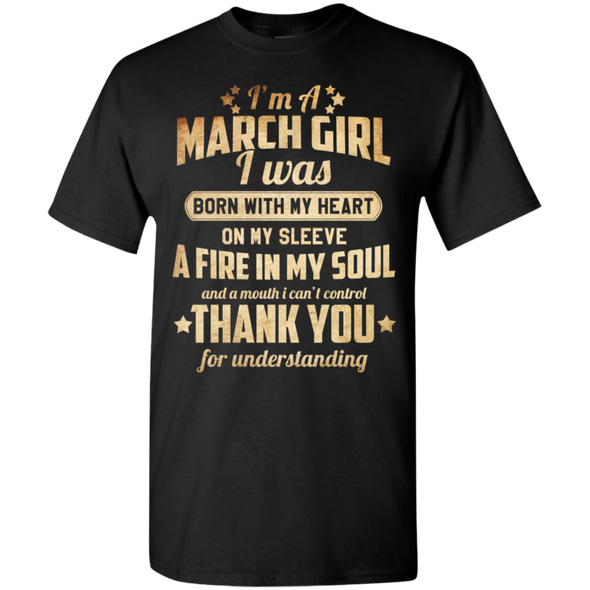 Newly Published **March Girl With Heart & Soul** Shirts & Hoodies