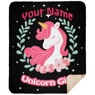 Limited Edition Personalized Unicorn Girl Blanket