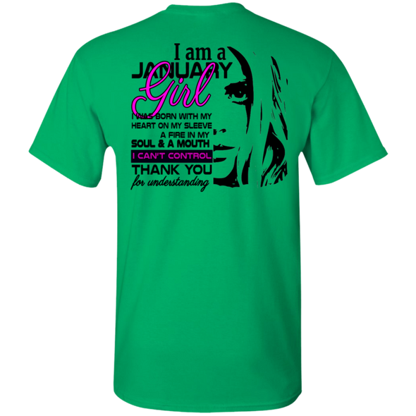 Newly Launched**January Born Girl Back Print Shirts & Hoodies**