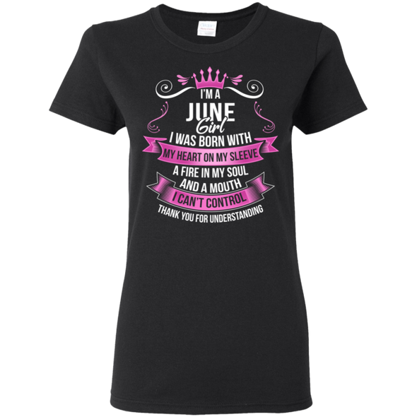 Newly Launched **June Girl Born With Heart On Sleeve** Shirts & Hoodies