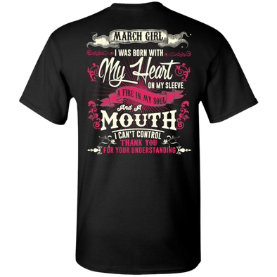 Pink Edition **March Born Girl** Back Print Shirts & Hoodies