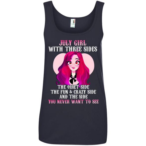 Limited Edition **July Girl With Three Sides Front Print** Shirts & Hoodies