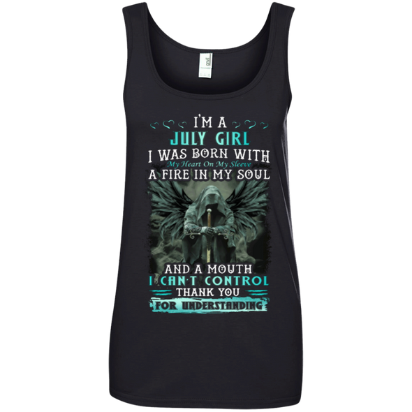 Limited Edition **July Girl Born With Fire In A Soul** Shirts & Hoodie