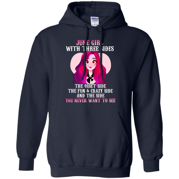 Limited Edition **June Girl With Three Sides Front Print** Shirts & Hoodies