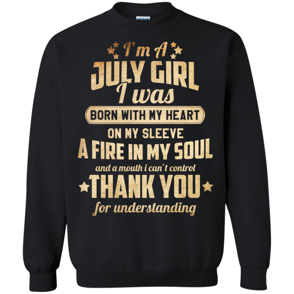 Newly Published **July Girl With Heart & Soul** Shirts & Hoodies