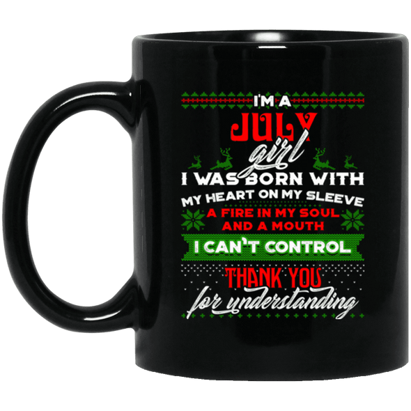 Limited Edition Christmas July Girl Black Mug