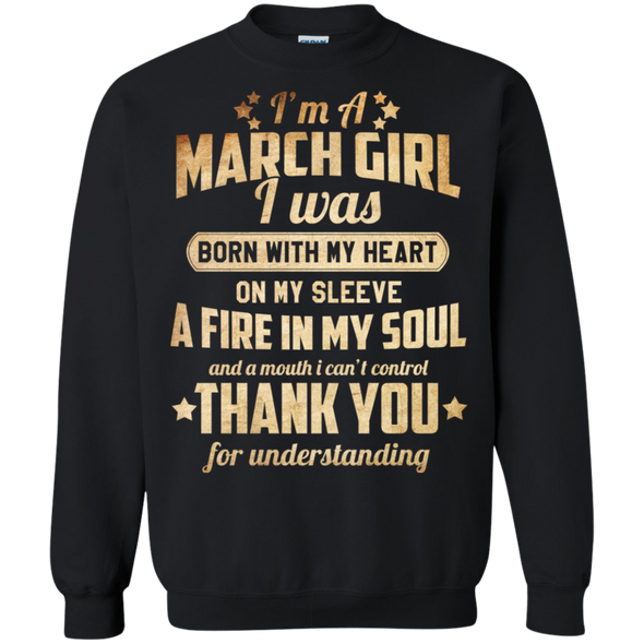 Newly Published **March Girl With Heart & Soul** Shirts & Hoodies