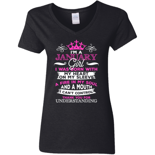 Just Launched **January Girl - Heart On Sleeve** Shirts & Hoodies