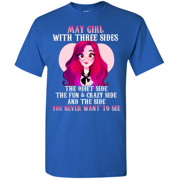 Limited Edition **May Girl With Three Sides Front Print** Shirts & Hoodies
