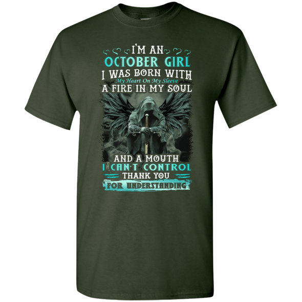 Limited Edition **October Girl Born With Fire In A Soul** Shirts & Hoodie