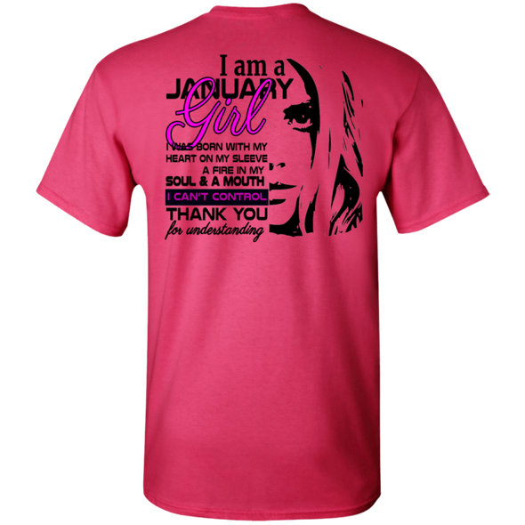 Newly Launched**January Born Girl Back Print Shirts & Hoodies**