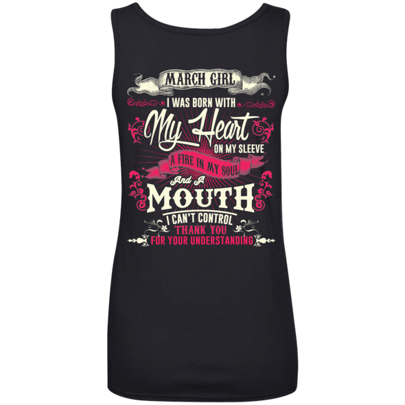 Pink Edition **March Born Girl** Back Print Shirts & Hoodies