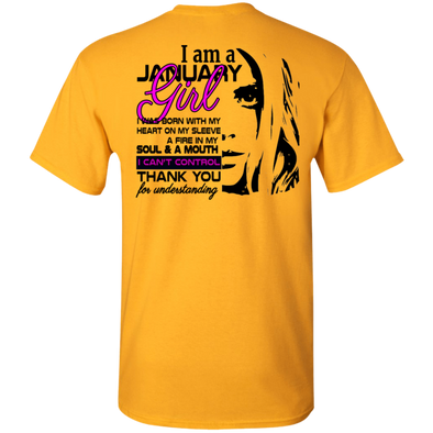 Newly Launched**January Born Girl Back Print Shirts & Hoodies**