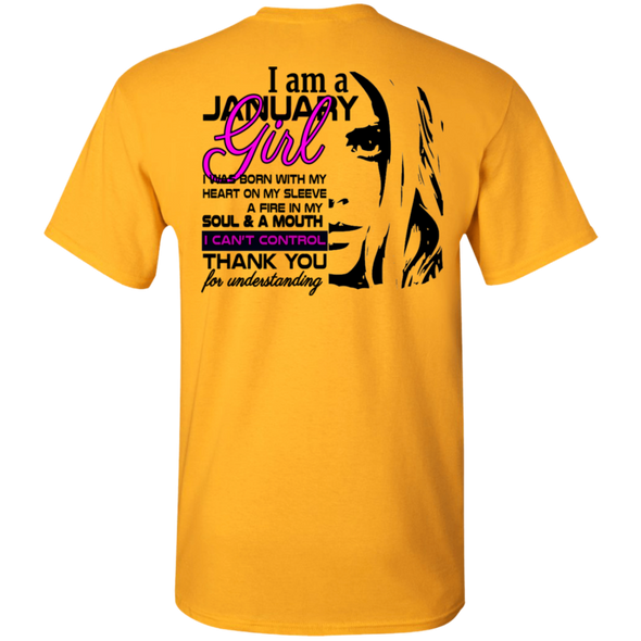 Newly Launched**January Born Girl Back Print Shirts & Hoodies**