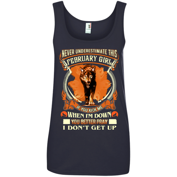 New Edition Wolf Print** Never Underestimate February Born Girl** Shirts & Hoodies