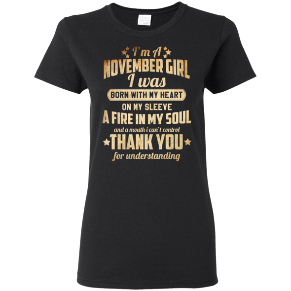 Newly Published **November Girl With Heart & Soul** Shirts & Hoodies