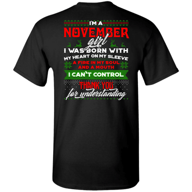 LIMITED EDITION NOVEMBER GIRL CHRISTMAS BACK PRINT SHIRTS & HOODIES
