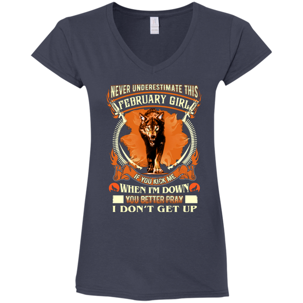 New Edition Wolf Print** Never Underestimate February Born Girl** Shirts & Hoodies