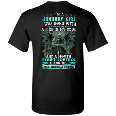 New Edition **January Girl Fire In A Soul Back Print** Shirts & Hoodies