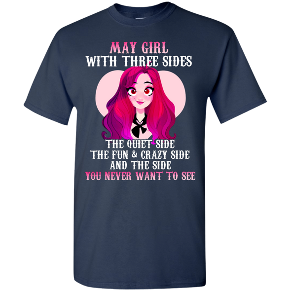 Limited Edition **May Girl With Three Sides Front Print** Shirts & Hoodies