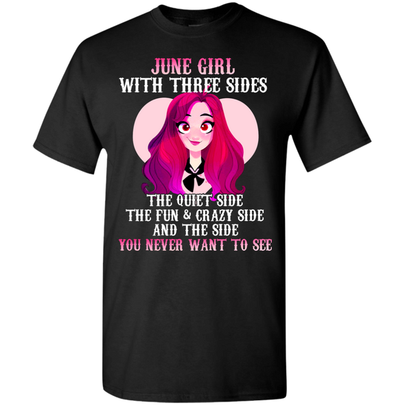Limited Edition **June Girl With Three Sides Front Print** Shirts & Hoodies