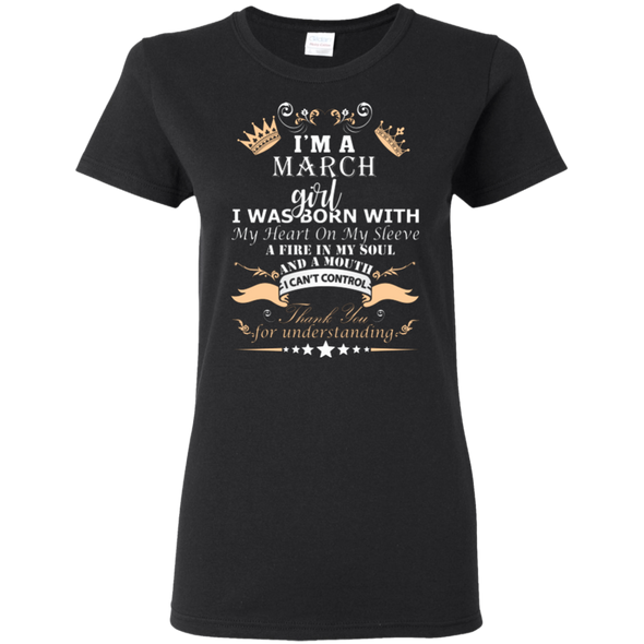 New Edition **March Born Girl Front Print** Shirts & Hoodies