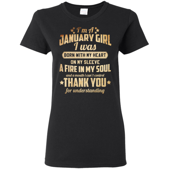 Newly Published **January Girl With Heart & Soul** Shirts & Hoodies
