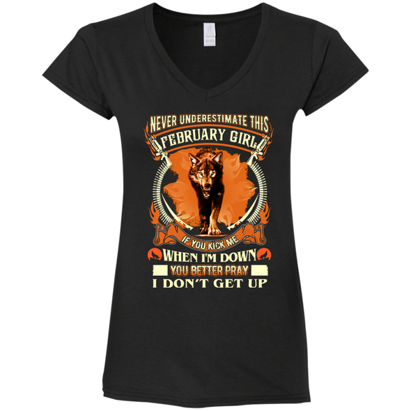 New Edition Wolf Print** Never Underestimate February Born Girl** Shirts & Hoodies
