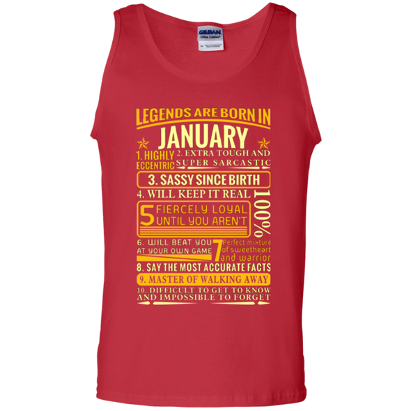Latest Edition ** Legends Are Born In January** Front Print Shirts & Hoodies