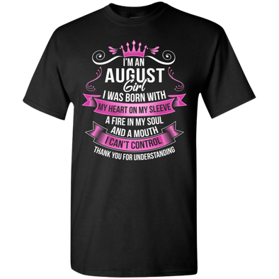 Newly Launched **August Girl Born With Heart On Sleeve** Shirts & Hoodies