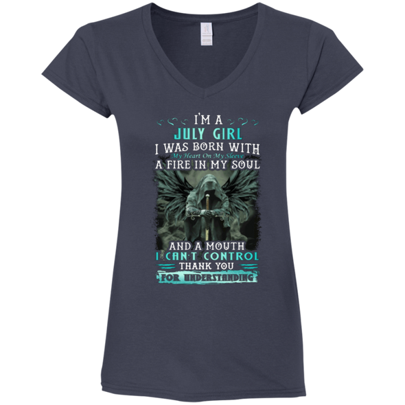 Limited Edition **July Girl Born With Fire In A Soul** Shirts & Hoodie
