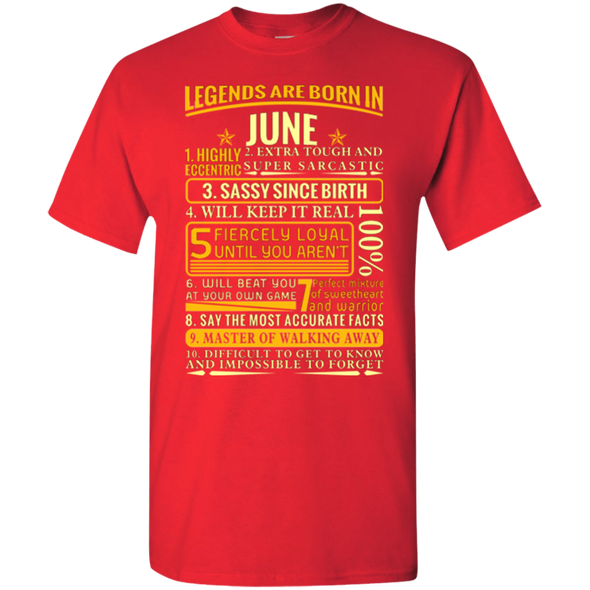 Latest Edition ** Legends Are Born In June** Front Print Shirts & Hoodies