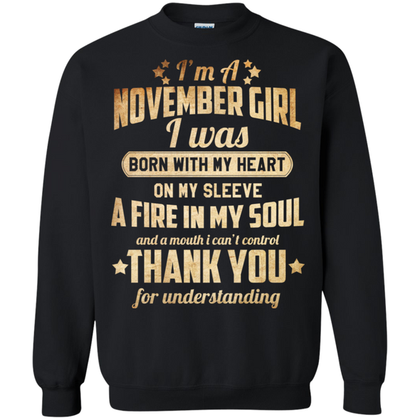 Newly Published **November Girl With Heart & Soul** Shirts & Hoodies