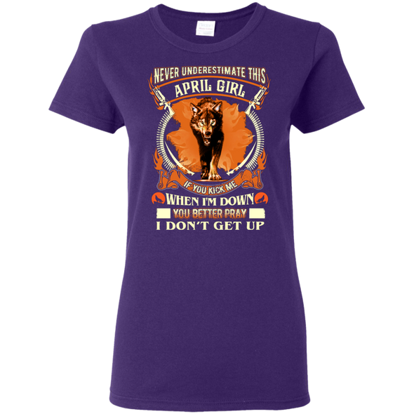 New Edition Wolf Print** Never Underestimate April Born Girl** Shirts & Hoodies