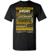 Latest Edition ** Legends Are Born In January** Front Print Shirts & Hoodies