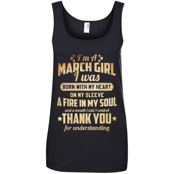 Newly Published **March Girl With Heart & Soul** Shirts & Hoodies