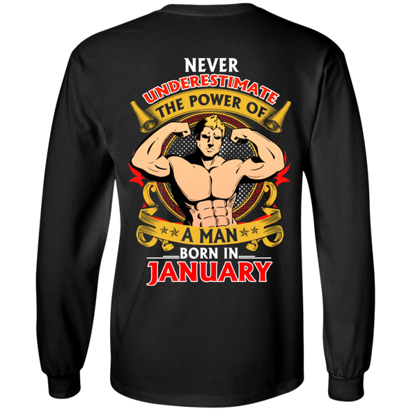 Limited Edition **Power Of A Man Born In January** Shirts & Hoodies