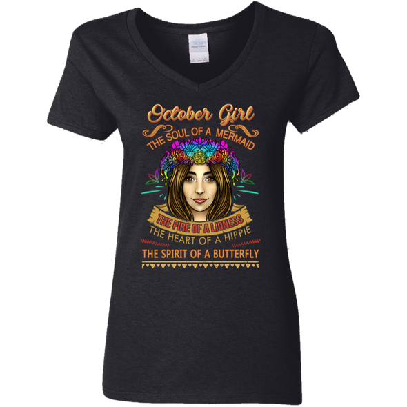 Limited Edition **October Girl Born With Mermaid Soul** Shirts & Hoodies