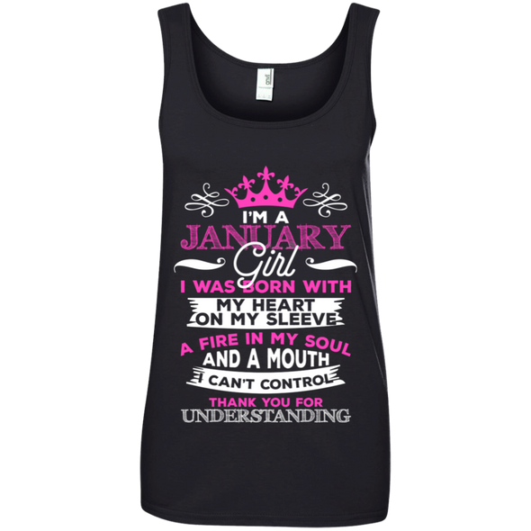 Just Launched **January Girl - Heart On Sleeve** Shirts & Hoodies