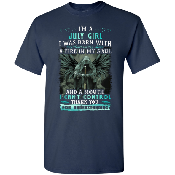 Limited Edition **July Girl Born With Fire In A Soul** Shirts & Hoodie